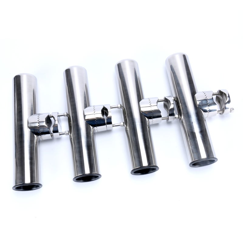 Amarine Made Boat 4pcs Fishing Rod Holder, Stainless Rail Mount Clamp on Rod Holder, Adjustable Fishing Pole Holder for Rails 7/8" to 1" - Image 3